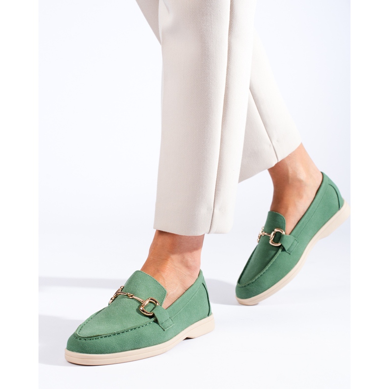 Sapatos de camurça verde de mulher Shelovet 1