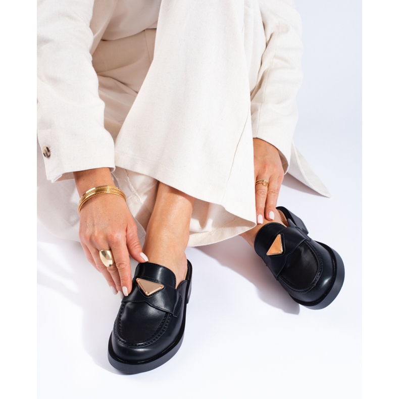 Mule Shelovet de mulher negra preto 2