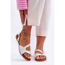 Sandálias femininas rasas S.Barski 541-22 prata 2