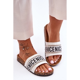 Chinelos De Cortiça Com Zircões Branco Be Nice 1