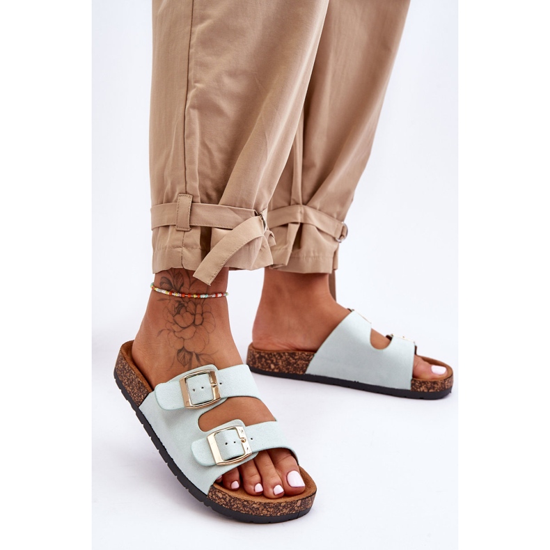 Sandálias femininas sem cadarço Cortina Menta verde 1