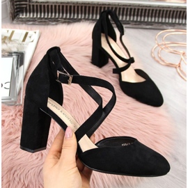 Sandália poste Sergio Leone W SK248A preta preto 2