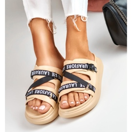 Chinelos bege estilosos da La.Fi 1