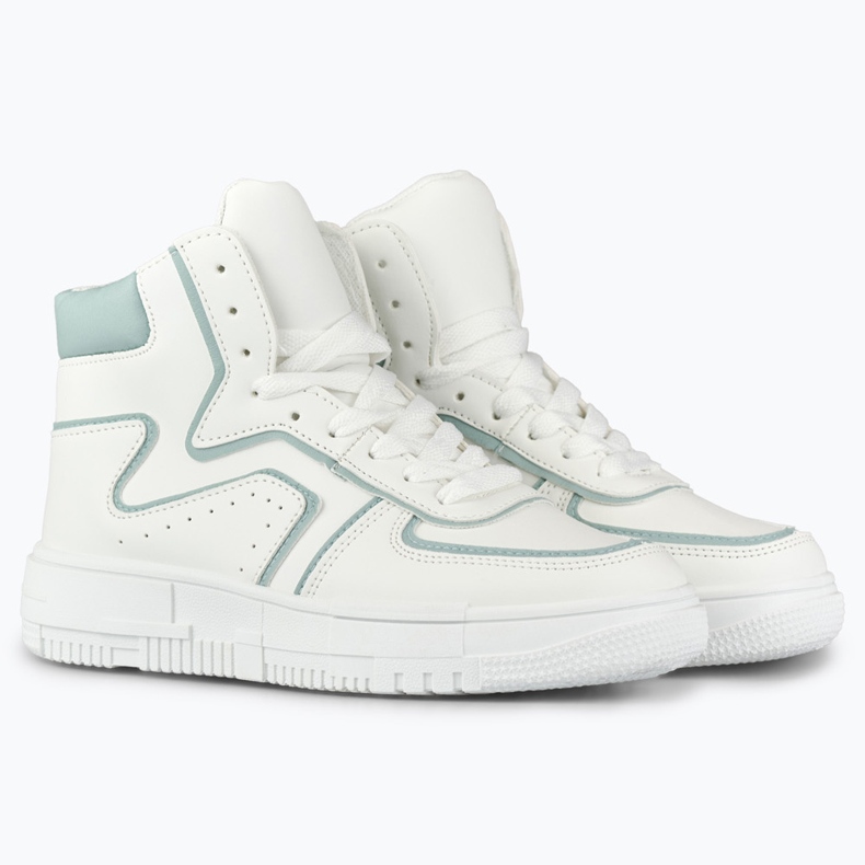 Sapatos esportivos brancos acima do tornozelo 1