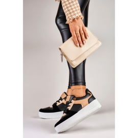 Sapatos esportivos pretos femininos da moda 2