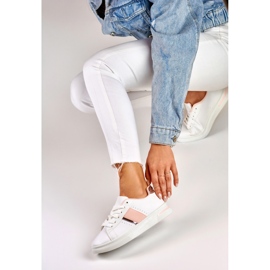 Sapatos esportivos femininos brilhantes branco 1