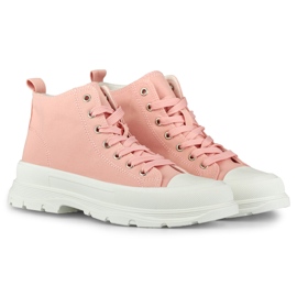 Sapatilhas rosa de mulher acima do tornozelo 2 Sapatilhas rosa de mulher acima do tornozelo 2