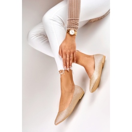 Bailarinas douradas brilhantes femininas dourado 1