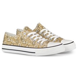 Tênis bandana bege baixo 1