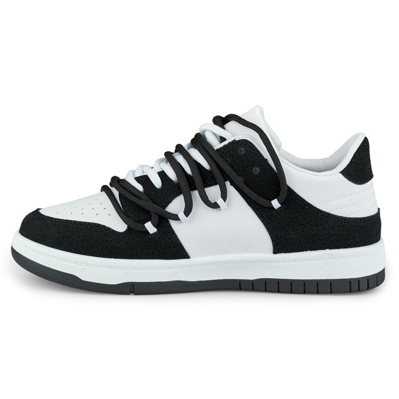 Sapatos esportivos femininos preto e branco multicolorido 2