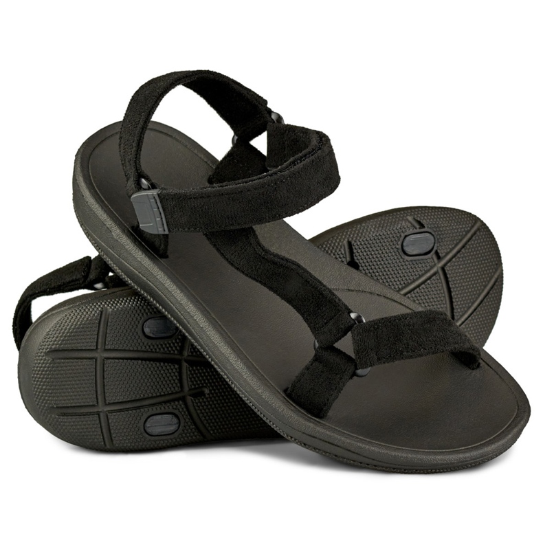 Sandálias de mulher pretas com velcro preto 1 Sandálias de mulher pretas com velcro preto 1
