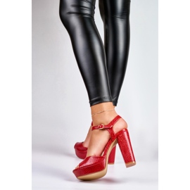 Sandália vermelha salto alto vermelho 2