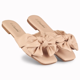 Sliders de laço bege da Isanna 1