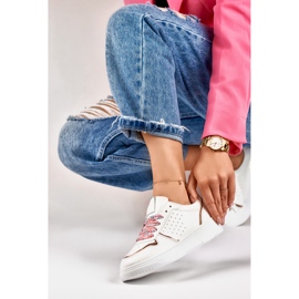 Tênis feminino com cadarços decorativos substituíveis branco 2