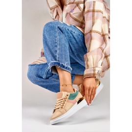 Tênis feminino na plataforma Eliza bege 1