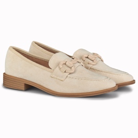 Sapatos de camurça bege de mulher 2