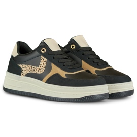 Sapatilhas pretas de mulher Lara preto 2