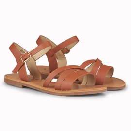 Sandálias rasas de mulher violeta violeta castanho 2