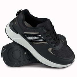 Sapatos esportivos casuais pretos femininos 1