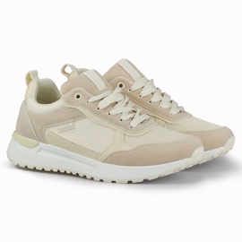 Sapatos desportivos de mulher bege com sola leve 2