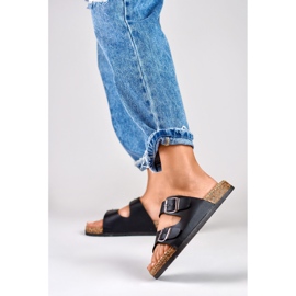 Chinelos femininos confortáveis ​​pretos 2