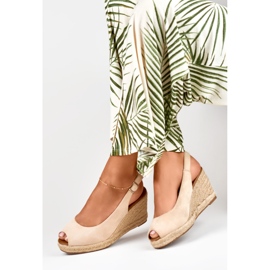 Alpargatas de camurça bege de mulher 1 Alpargatas de camurça bege de mulher 1