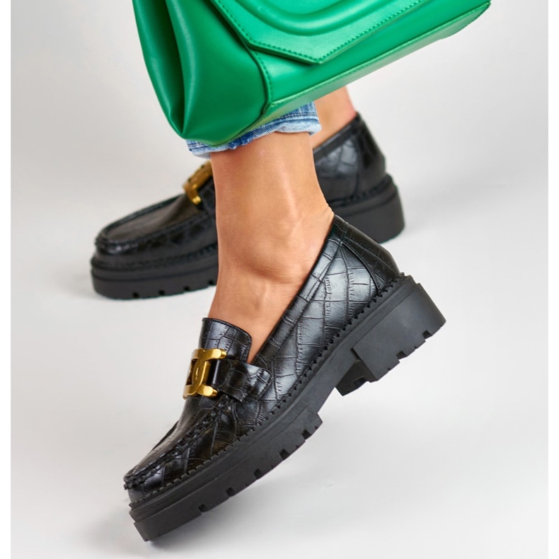 La.Fi Mocassim plataforma preto 1