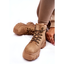 Botas femininas Memory Foam Big Star KK274366 Bege 3