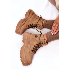 Botas femininas Memory Foam Big Star KK274366 Bege 4