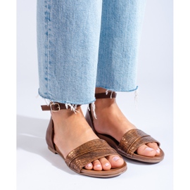 Sandálias de mulher Daszyński castanhas marrom 2