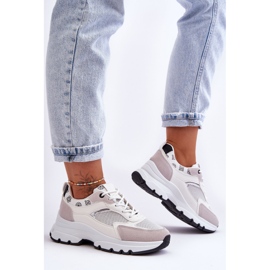 PM1 Tênis esportivo com cadarço na plataforma branca Escape branco 2