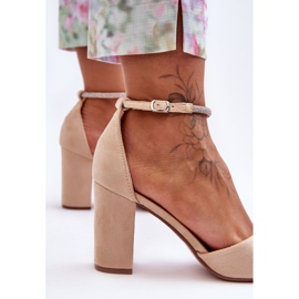 Sapatos de camurça com strass bege diamante 2 Sapatos de camurça com strass bege diamante 2