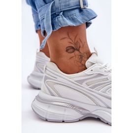 FG2 Tênis esportivo feminino com cadarço branco Emare 2