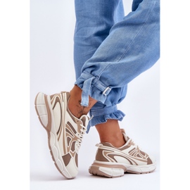 FG2 Tênis esportivo feminino com cadarço bege Emare 2