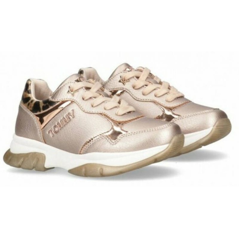 Sapatos Tommy Hilfiger T3A4-31174-1243341 dourado 1 Sapatos Tommy Hilfiger T3A4-31174-1243341 dourado 1