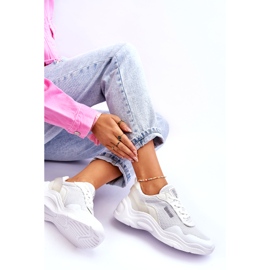 Tênis esportivo feminino de tecido com sistema de espuma viscoelástica Big Star LL274A064 branco 7