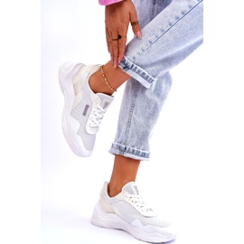 Tênis esportivo feminino de tecido com sistema de espuma viscoelástica Big Star LL274A064 branco 4