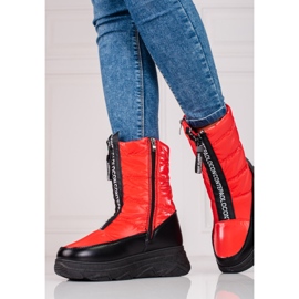 W. Potocki Botas de neve vermelhas femininas na plataforma Potocki vermelho 1 W. Potocki Botas de neve vermelhas femininas na plataforma Potocki vermelho 1