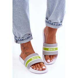 Chinelos de espuma clara Big Star JJ274647 branco-cinza 1