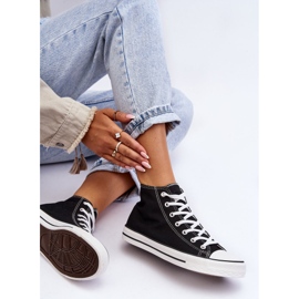 FR1 Tênis clássico feminino de cano alto preto e branco Remos 2