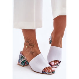 Lewski Shoes Sapatos Leski femininos de salto alto de couro 3209/K branco 1