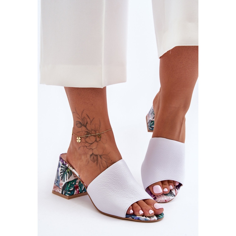 Lewski Shoes Sapatos Leski femininos de salto alto de couro 3209/K branco 1