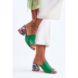 Lewski Shoes Sapatos Leski femininos de salto alto de couro 3209/K verde 1