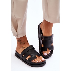 Chinelos clássicos femininos pretos Molie 1