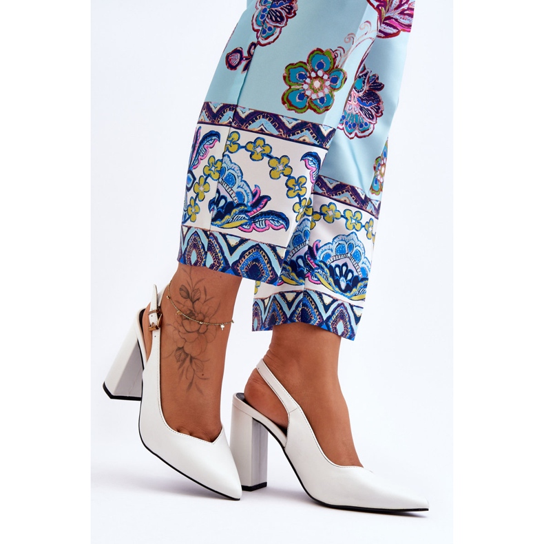 Sapatilha Peep Toe Clássica Branca My Love branco 2