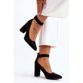 Sapatos elegantes de camurça preto Gloria 2