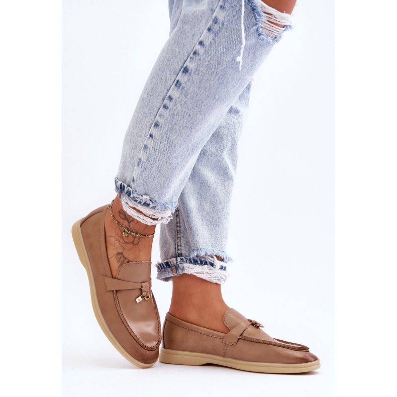 PM1 Mocassim Clássico Feminino Marrom Cortez castanho 2