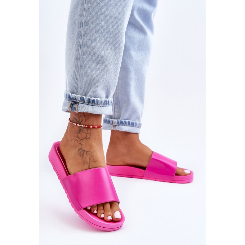 Chinelos femininos clássicos fúcsia Rolien rosa 1