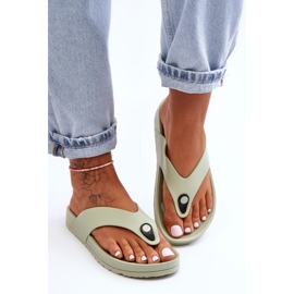 Chinelos femininos plataforma verde Bellitta 1