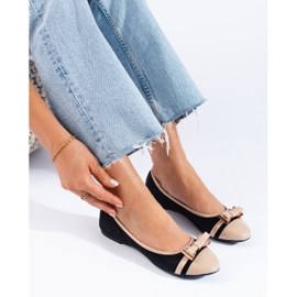 Sapatilhas de balé de mulher com laço Shelovet preto 1